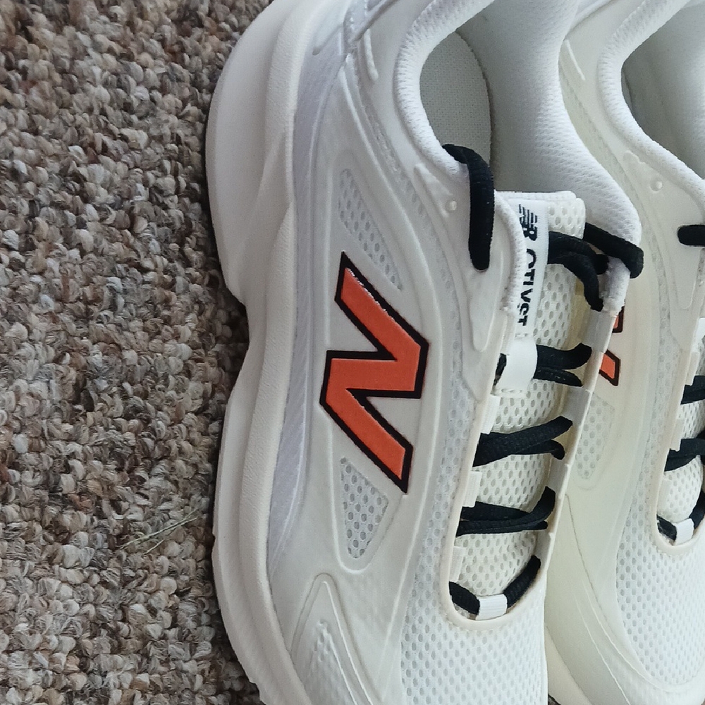 New Balance Women's Sneakers in White and Orange